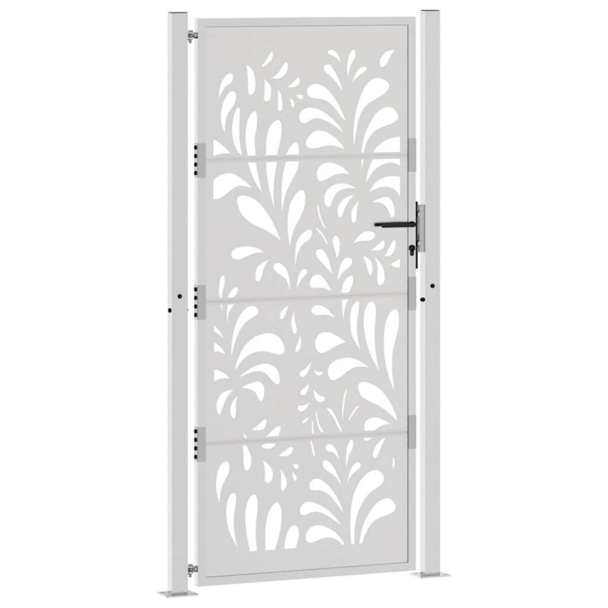VIDAXL Porte de jardin acier resistant aux intemperies design vagues