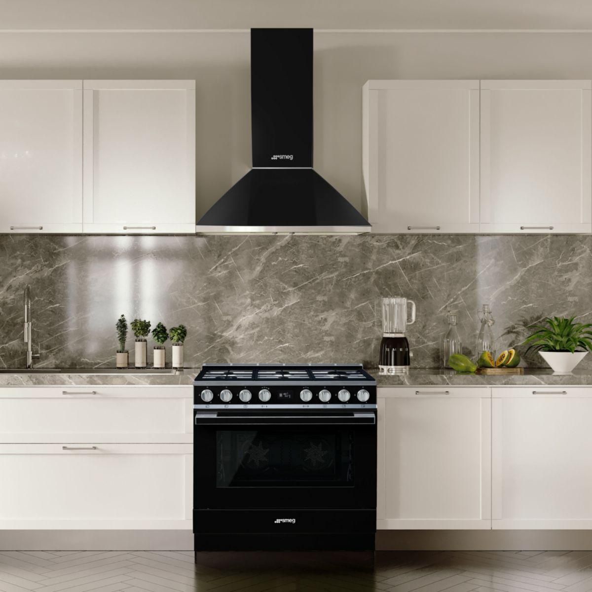 SMEG Hotte décorative murale KPF9BL