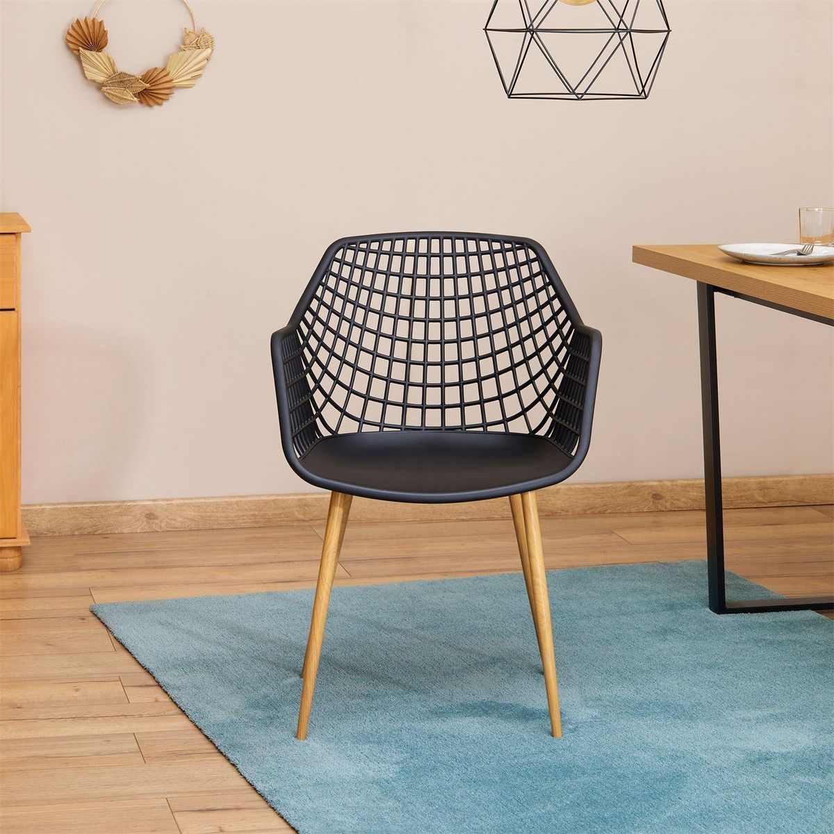 IDIMEX Lot de 4 chaises LUCIA, en plastique