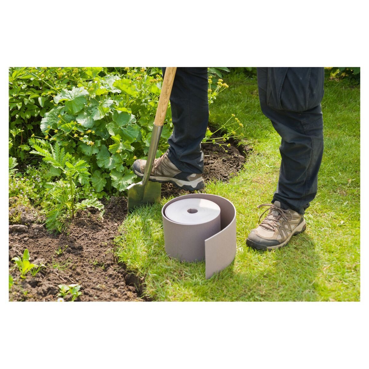 Nature Bordure de jardin - PE, épaisseur 3 mm, taupe