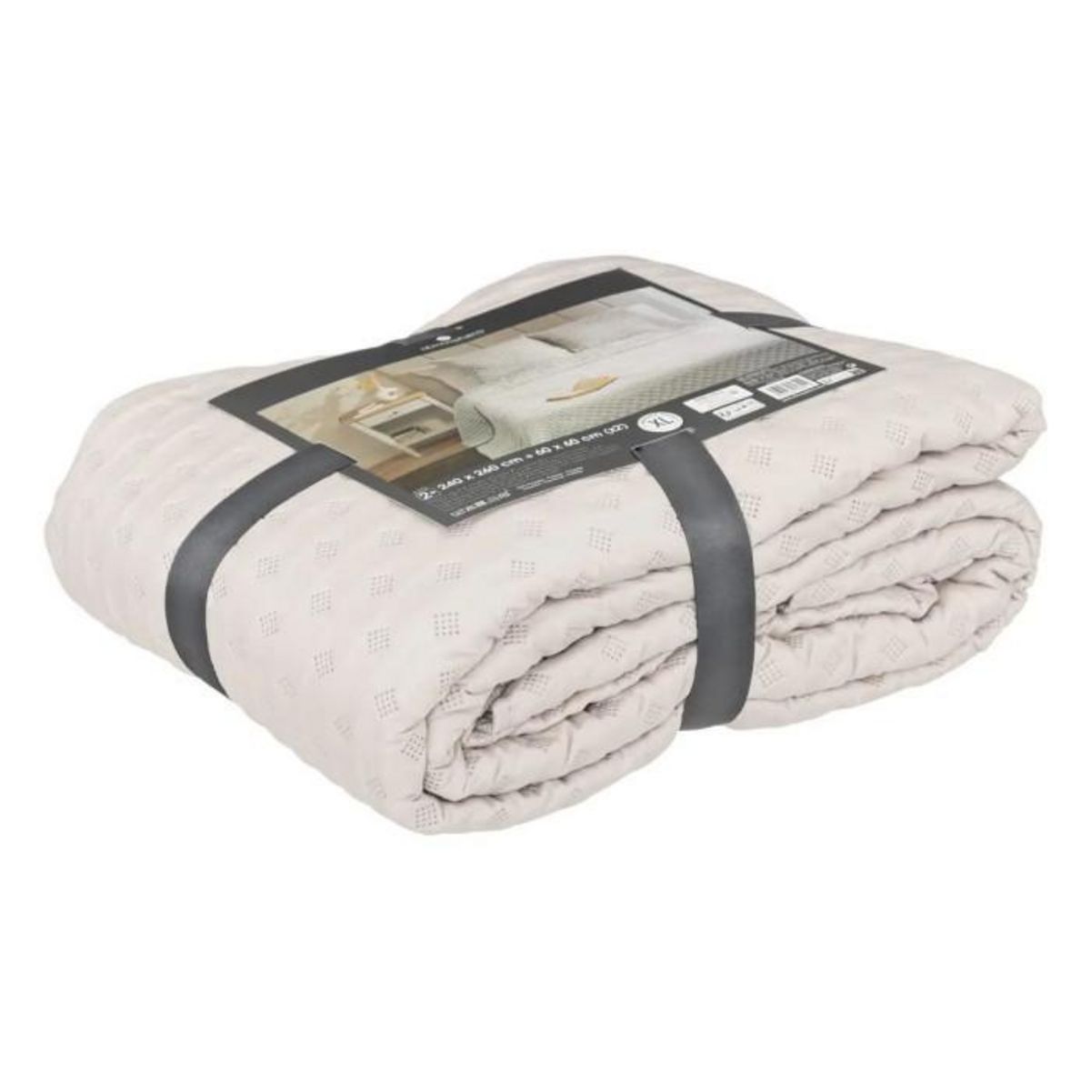 ATMOSPHERA Couvre Lit & 2 Taies  Kalia  240x260cm Beige Lin