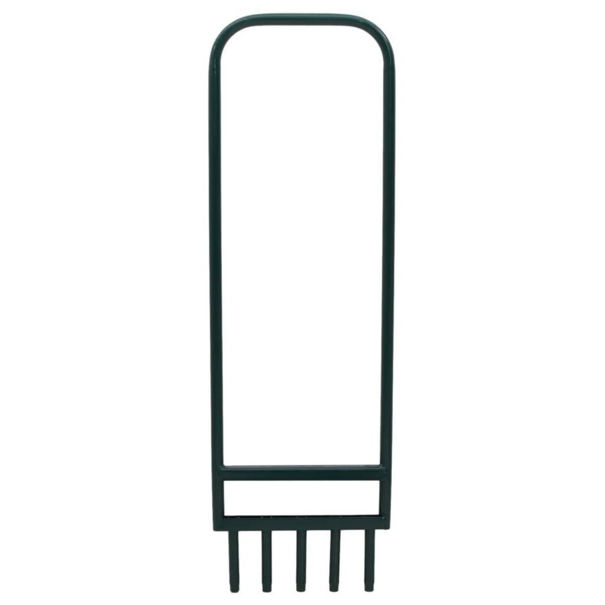 VIDAXL Aerateur de pelouse 5 dents creuses vert acier enduit de poudre