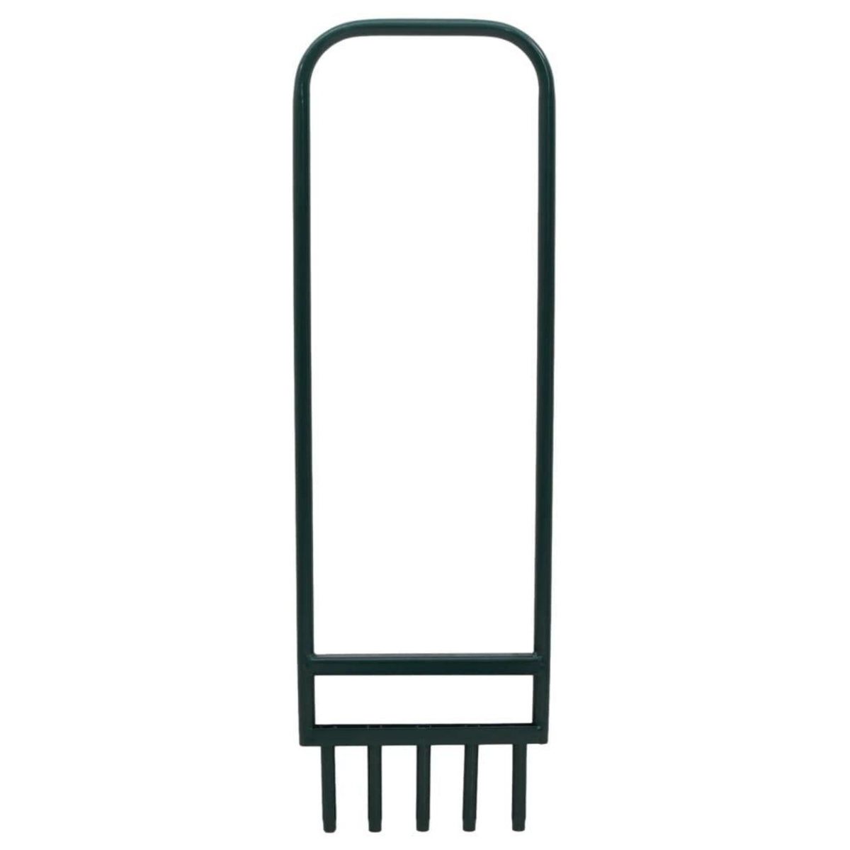 VIDAXL Aerateur de pelouse 5 dents creuses vert acier enduit de poudre