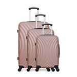 HERO HERO - Set de 3 Valises LAGOS. Coloris disponibles : Bleu, Noir, Rouge, Gris