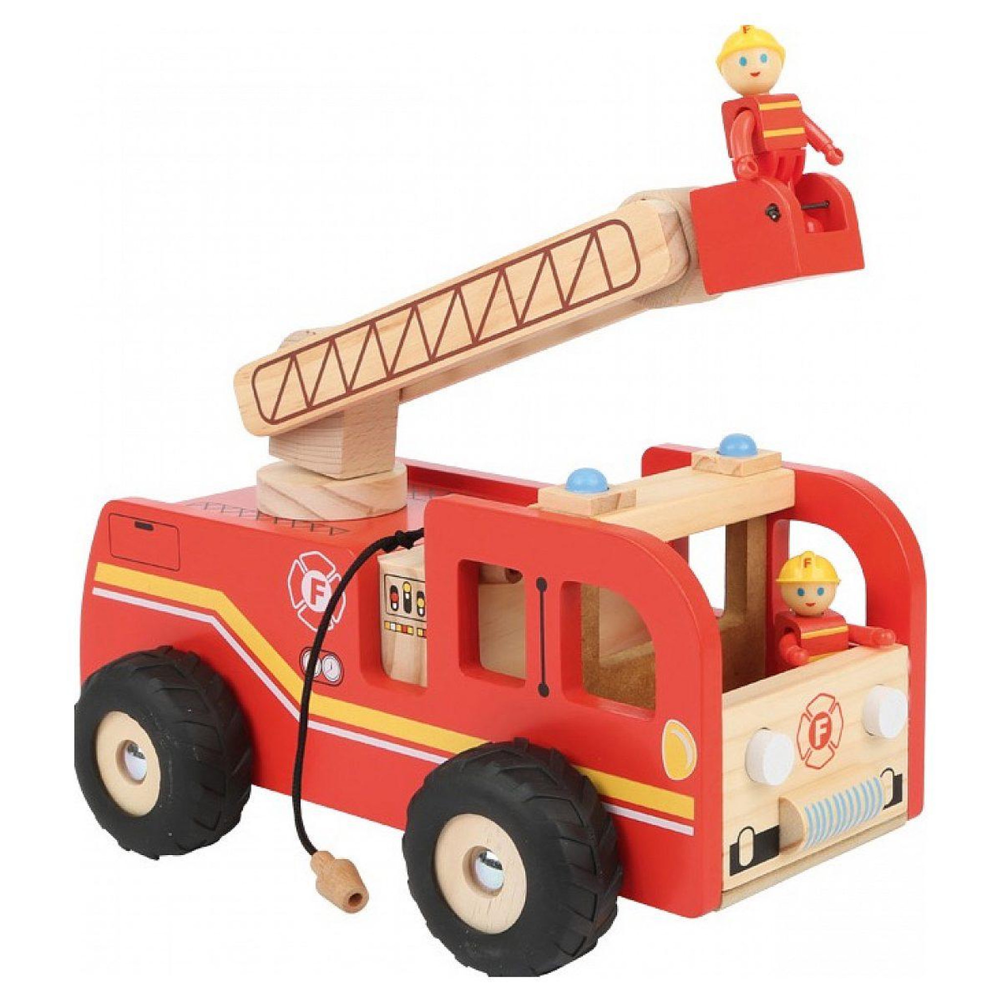 SMALLFOOT Camion de pompiers avec echelle en bois