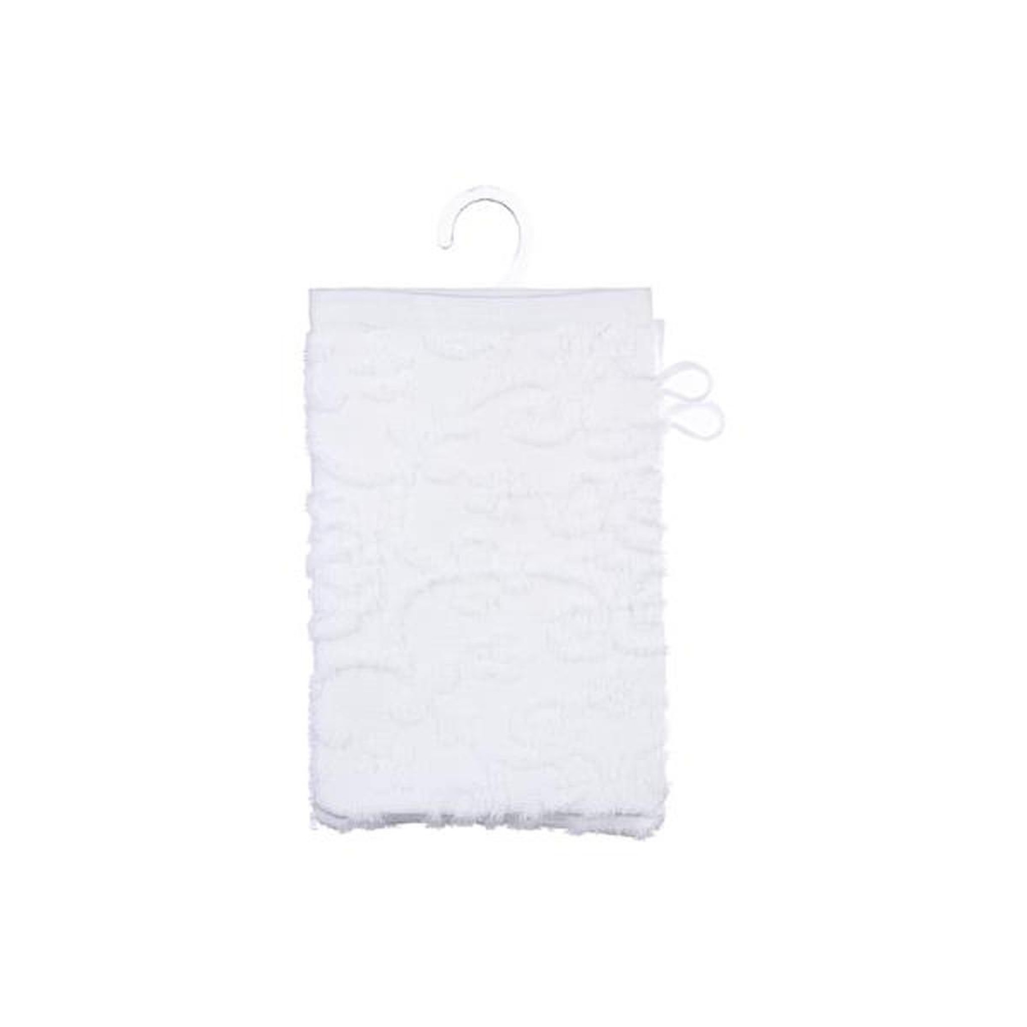Voir la diapositive 2 : FIVE Lot de 2 gants de toilette  esprit de campagne  15x21cm blanc