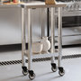Voir la diapositive 1 : VIDAXL Table de travail de cuisine avec roues 55x30x85 cm inox