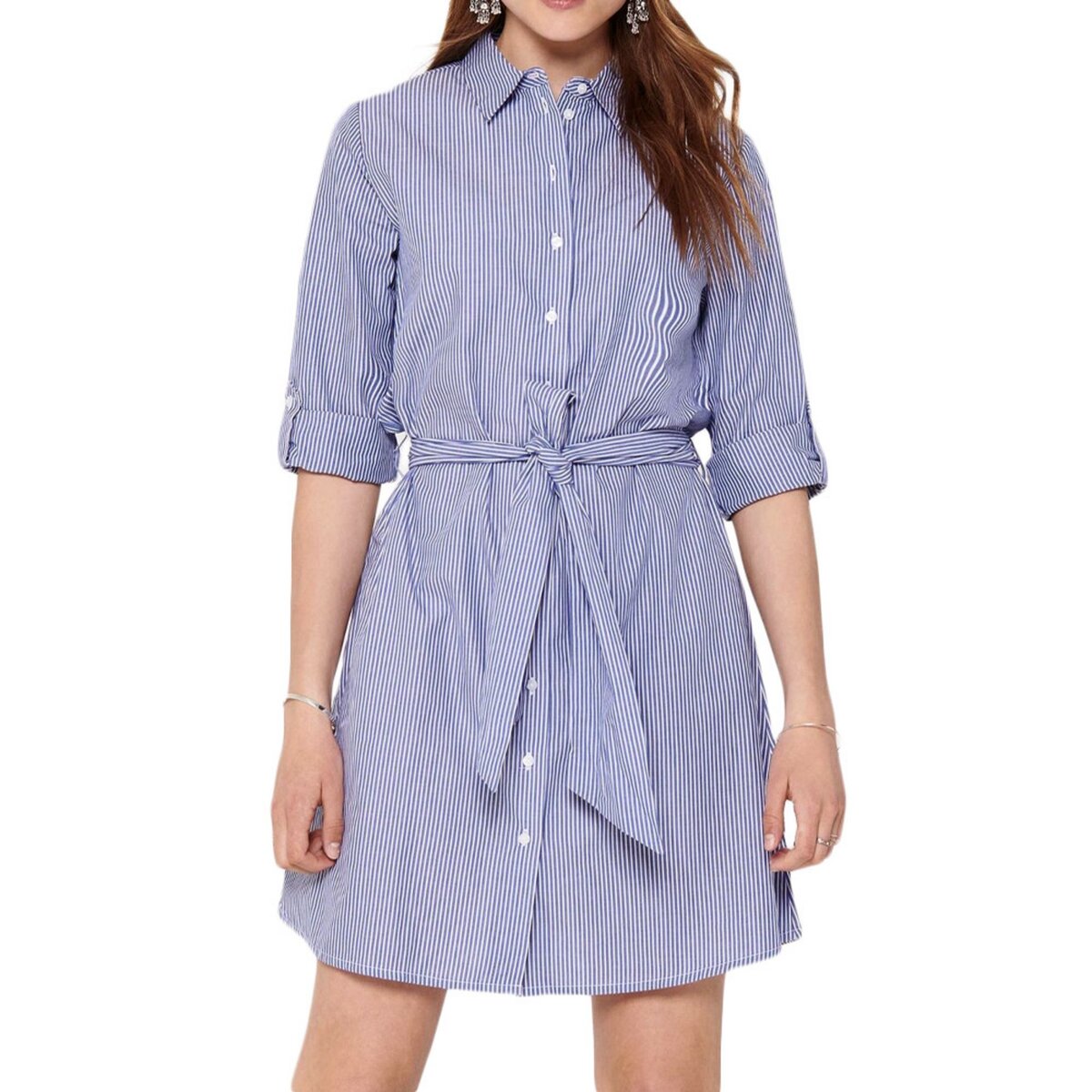 Robe chemise Rayures Bleu Femme JDY Hall pas cher Auchan.fr