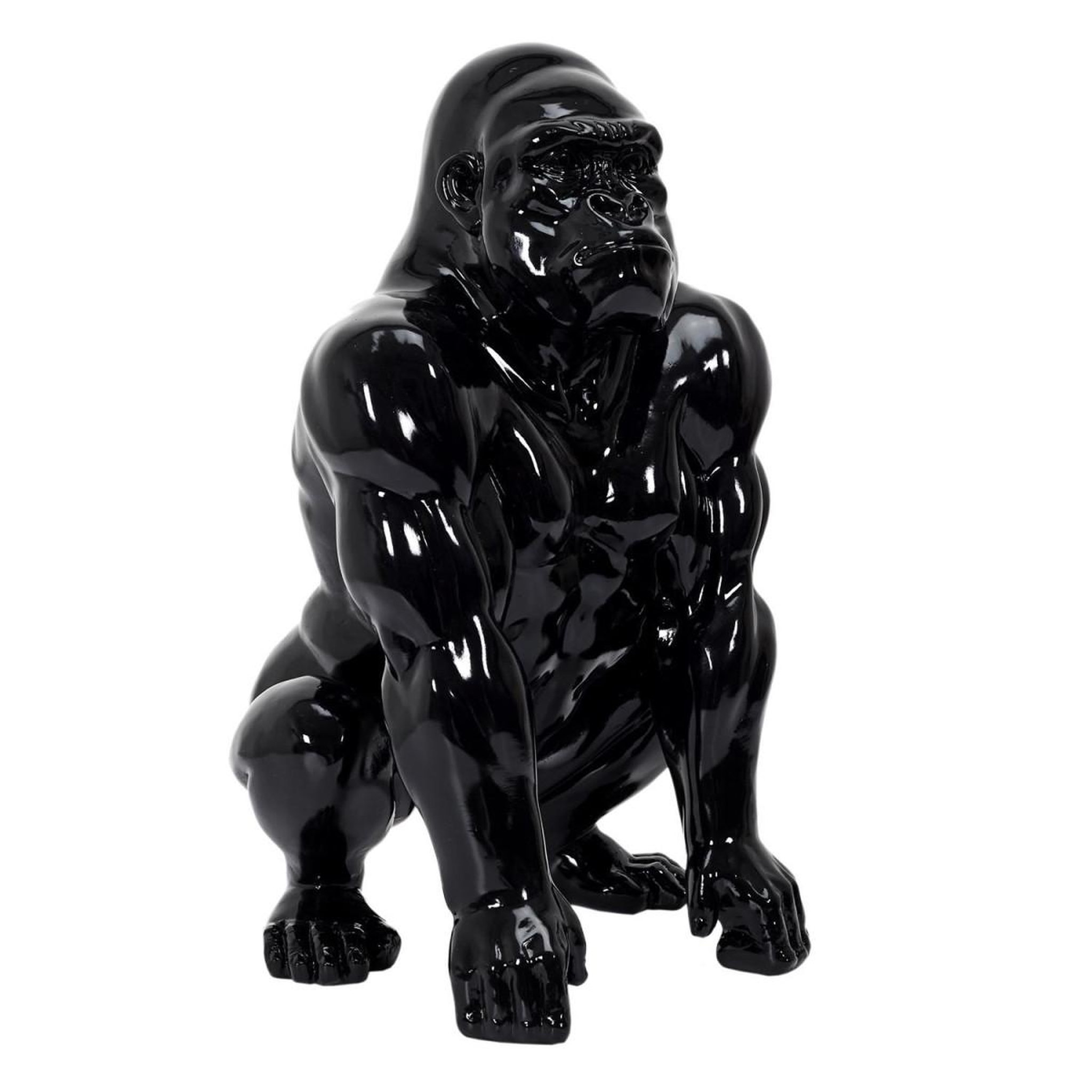 The Home Deco Factory Statuette déco gorille  sculpture  46cm noir