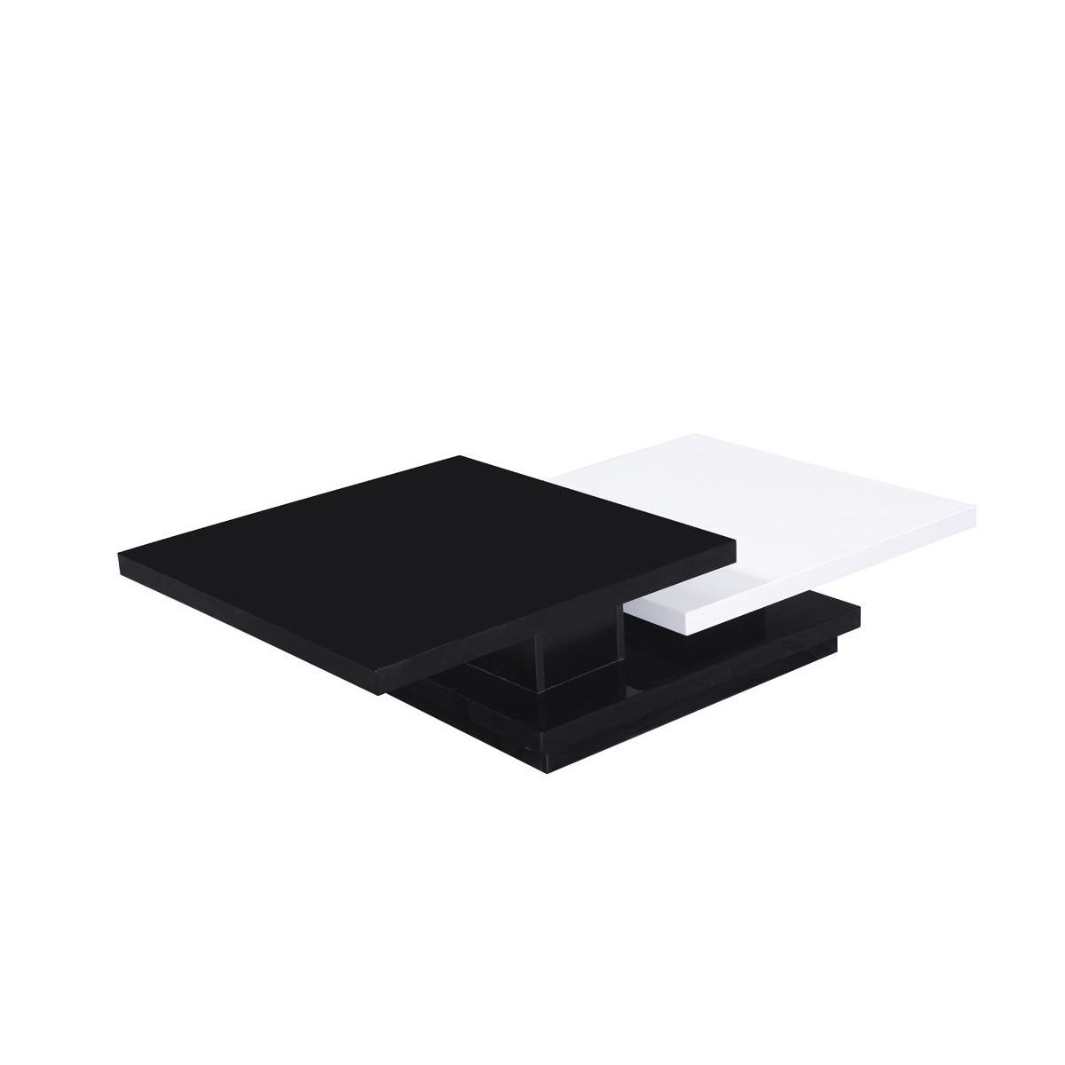 Habitat et Jardin Table basse  Zen  - 141,5 x 75 x 30 cm - Noir/Blanc