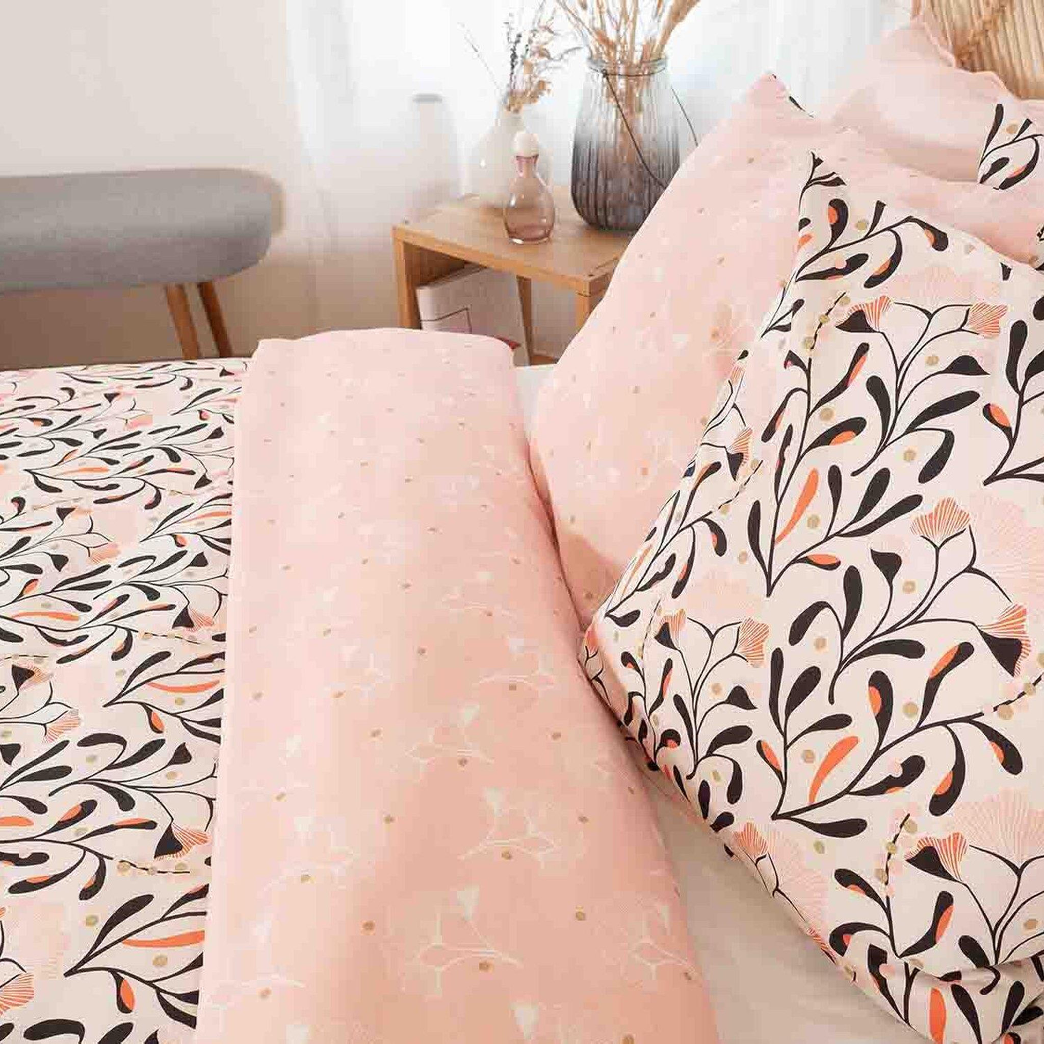 Voir la diapositive 3 : Home collection Parure housse de couette 100% satin de coton bio 78fils joy