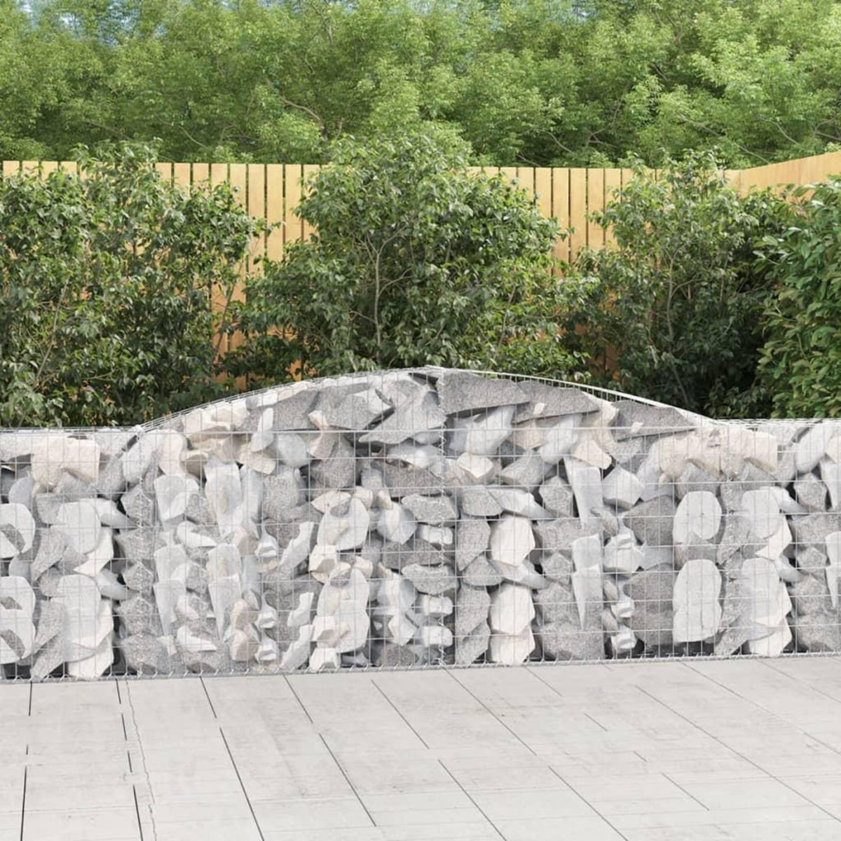 VIDAXL Paniers a gabions arques 25 pcs 400x30x100/120 cm Fer galvanise
