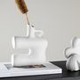 Voir la diapositive 6 : Paris Prix Vase Design en Céramique  Dity  19cm Blanc