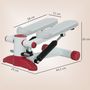 Voir la diapositive 3 : HOMCOM Mini stepper compteur LCD 4 fonctions répétitions, durée, fréquence, calories acier PP rouge gris