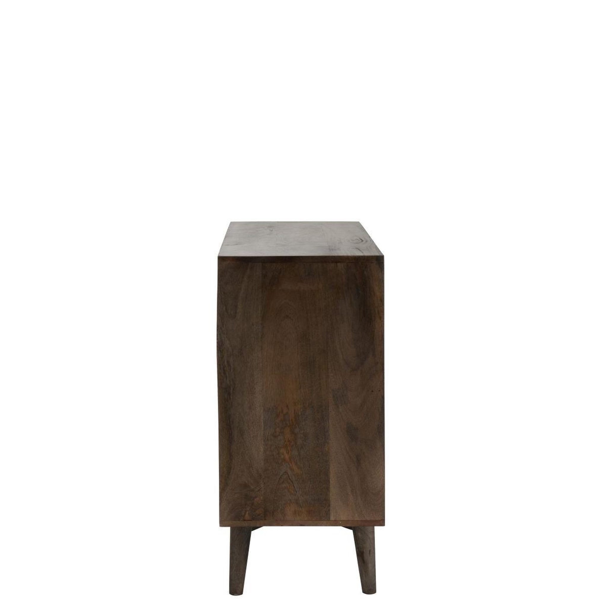 Voir la diapositive 4 : J-LINE Commode 6 tiroirs en bois  circle  99cm marron foncé