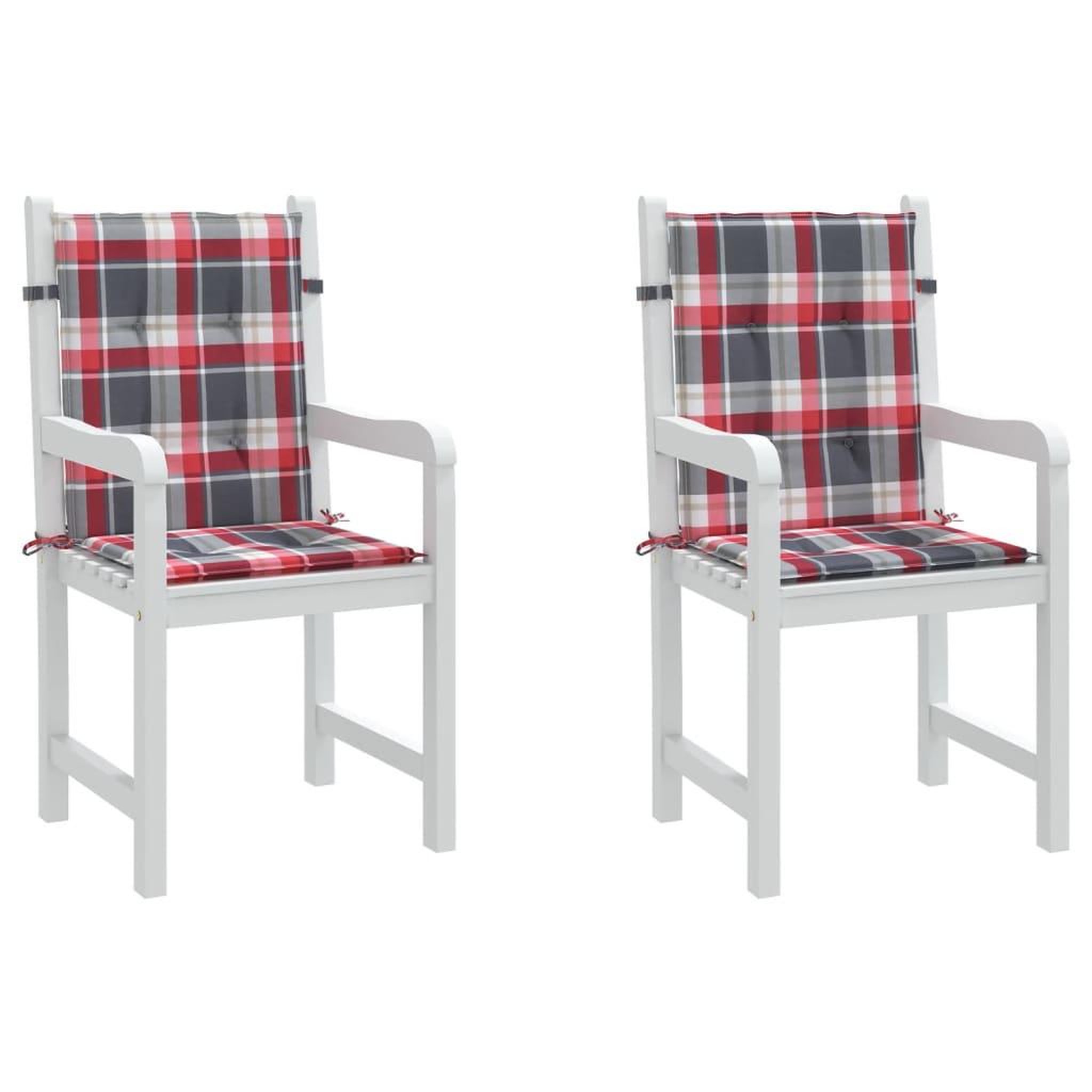 Voir la diapositive 4 : VIDAXL Coussins de chaise de jardin a dossier bas lot de 2