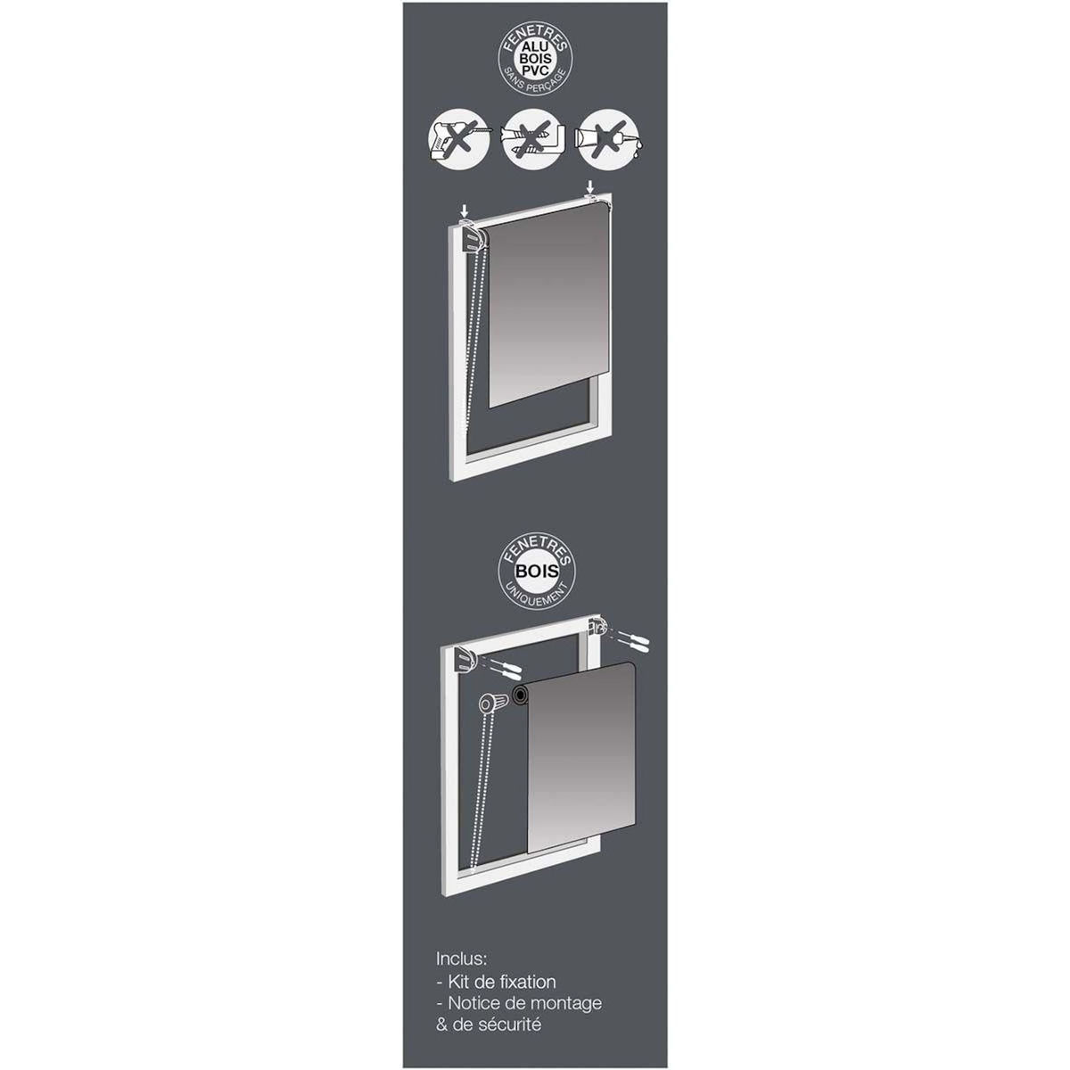 Paris Prix Store Enrouleur Tamisant  Naopi  90x180cm Vert