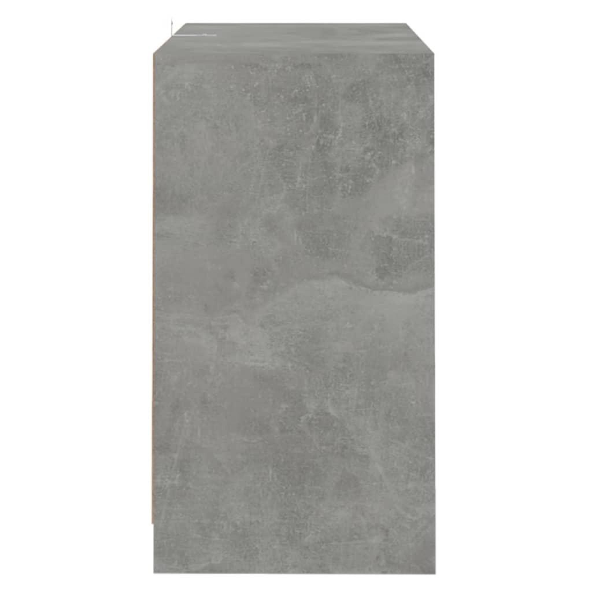 Voir la diapositive 4 : VIDAXL Buffet Gris beton 70x41x75 cm Bois d'ingenierie