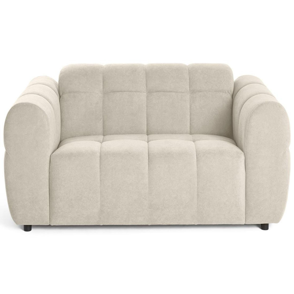 LISA DESIGN Ray - canapé droit 2 places en tissu texturé