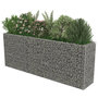 Voir la diapositive 4 : VIDAXL Lit sureleve a gabion Acier galvanise 270x50x100 cm