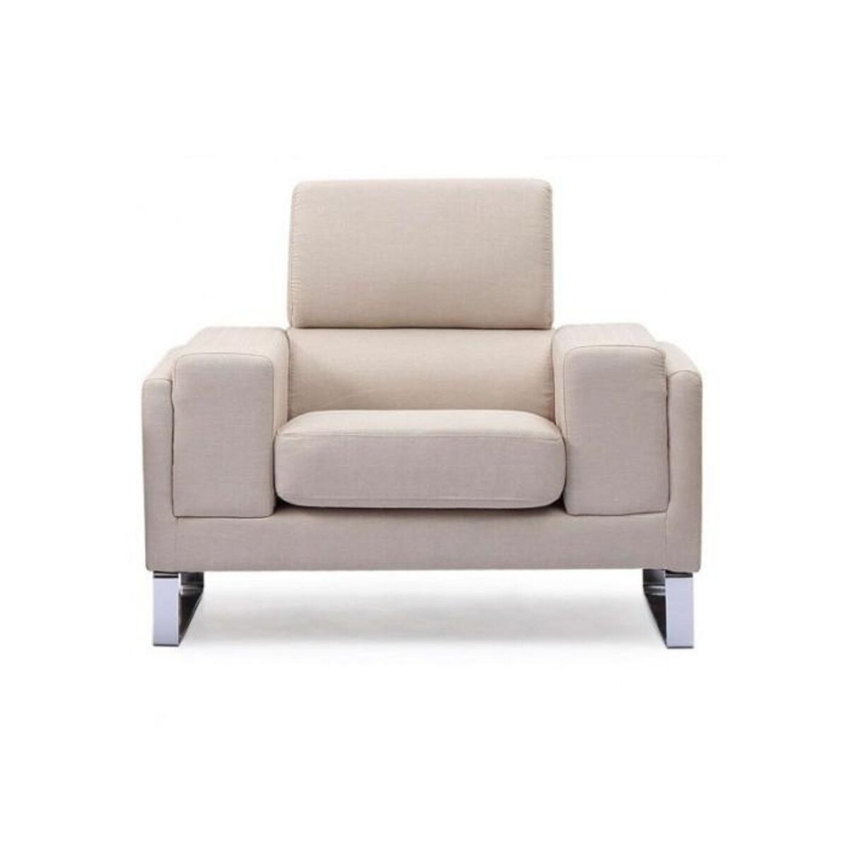 Paris Prix Fauteuil en Tissu  Ezekiel  104cm Beige