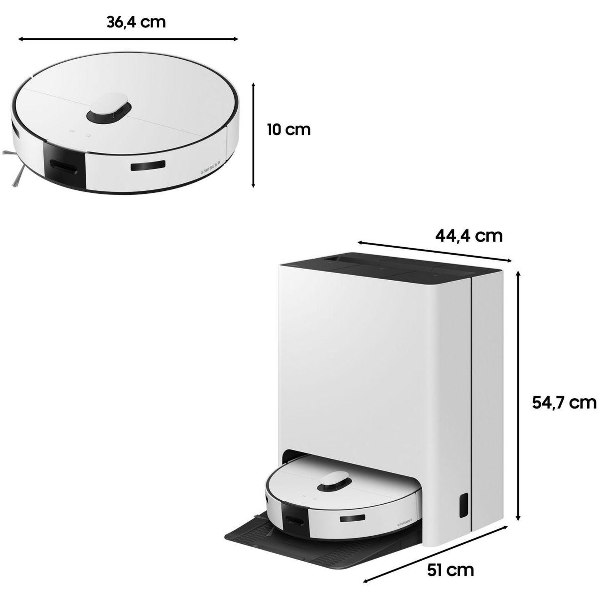 Voir la diapositive 2 : Samsung Robot Aspirateur Laveur Jet Bot Combo VR7MD96B14G