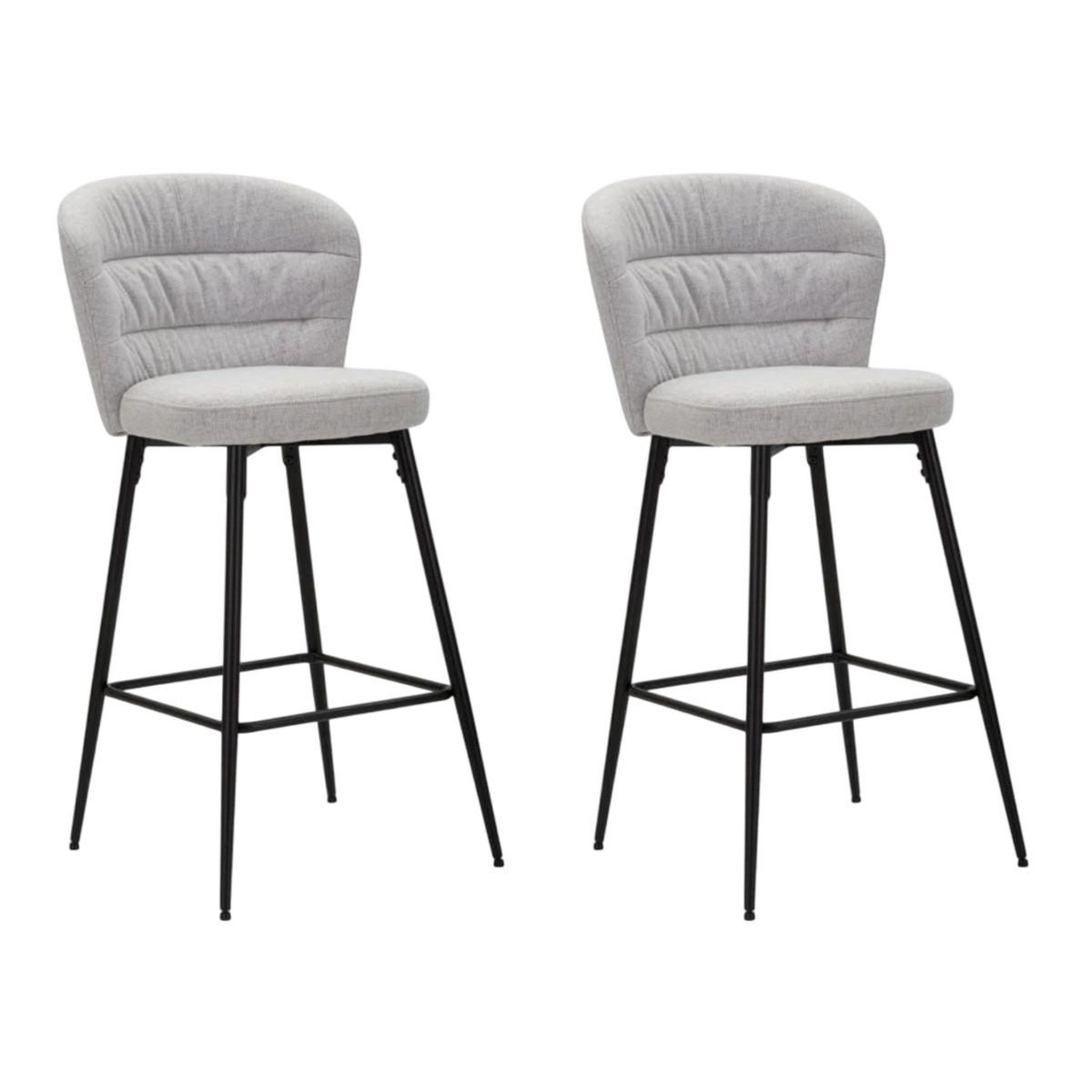 Paris Prix Lot de 2 Chaises de Bar  Losanna  108cm Gris