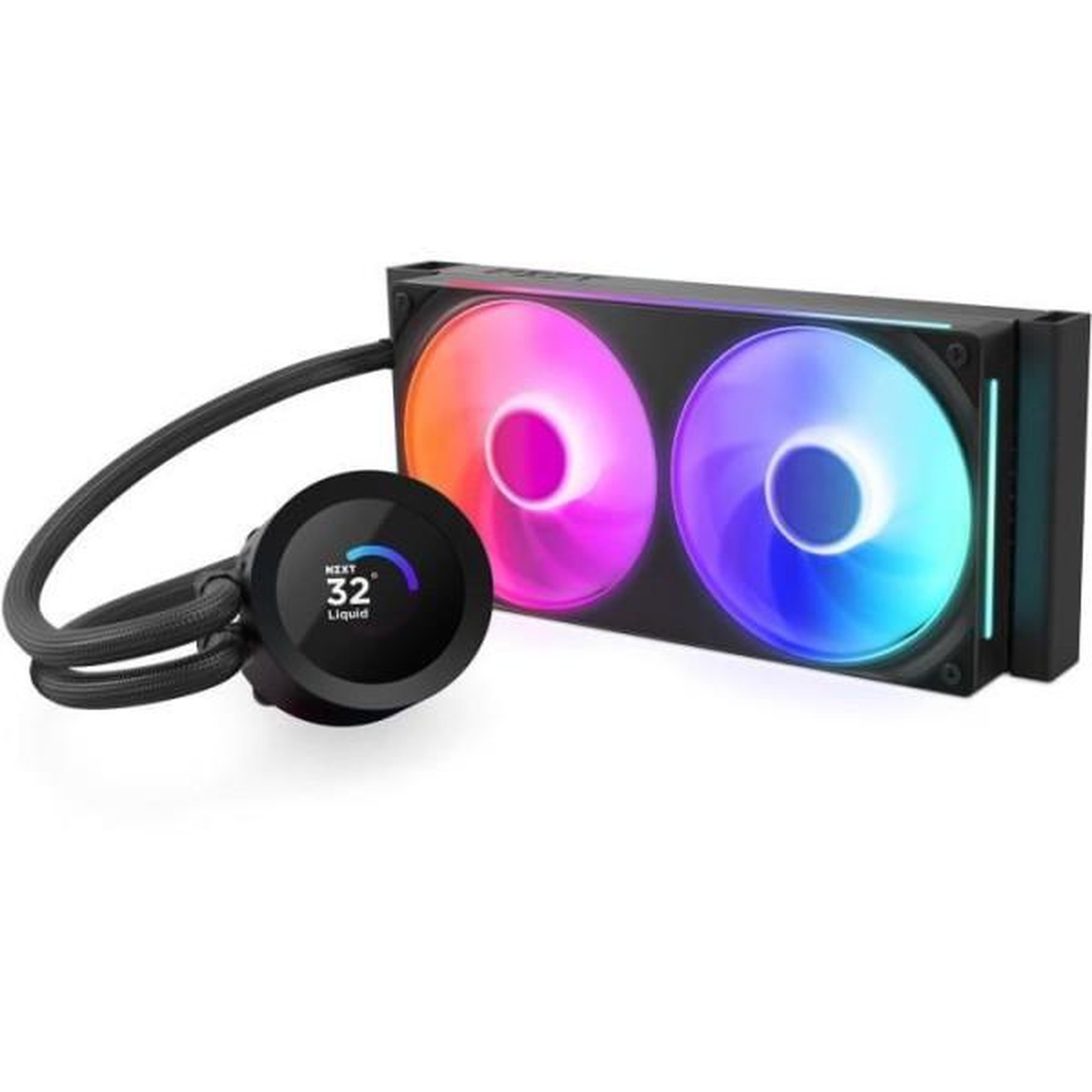Voir la diapositive 4 : NZXT Watercooling - NZXT - RL-KR240-B2 - Kraken Plus 240 RGB - Écran carré 1.54 personnalisable et ventilateurs RGB - Noir