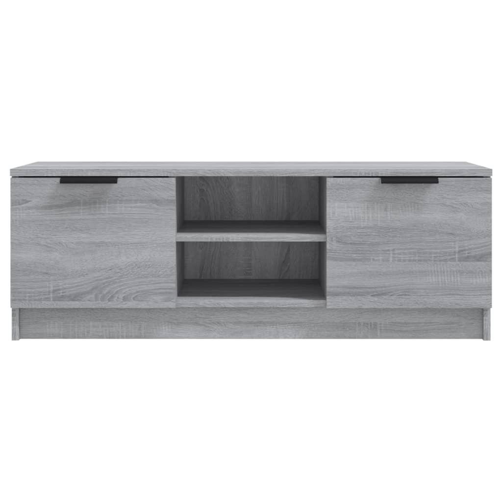 Voir la diapositive 3 : VIDAXL Meuble TV Sonoma gris 102x35x36,5 cm Bois d'ingenierie