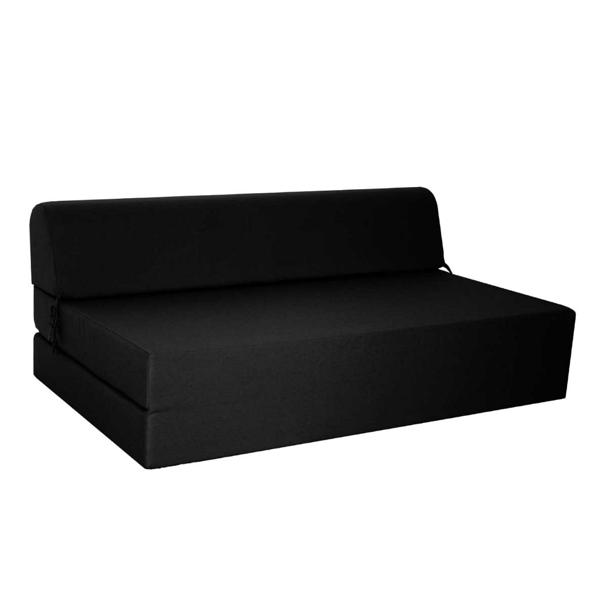 Chauffeuse convertible 2 places en tissu uni CHAPI. Coloris disponibles : Vert, Bleu, Rouge, Gris, Noir, Marron, Violet