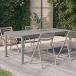 VIDAXL Table de jardin Gris 200x100x75 cm Bois d'acacia solide