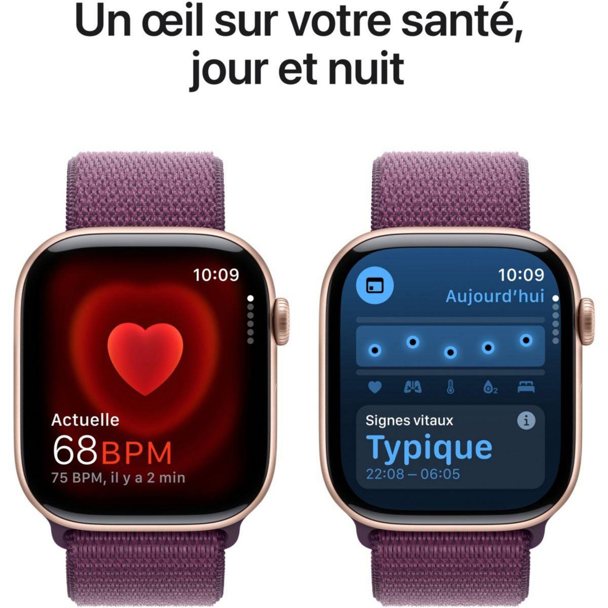 APPLE Montre connectée Serie 10 42mm Alu/Or Rose Loop