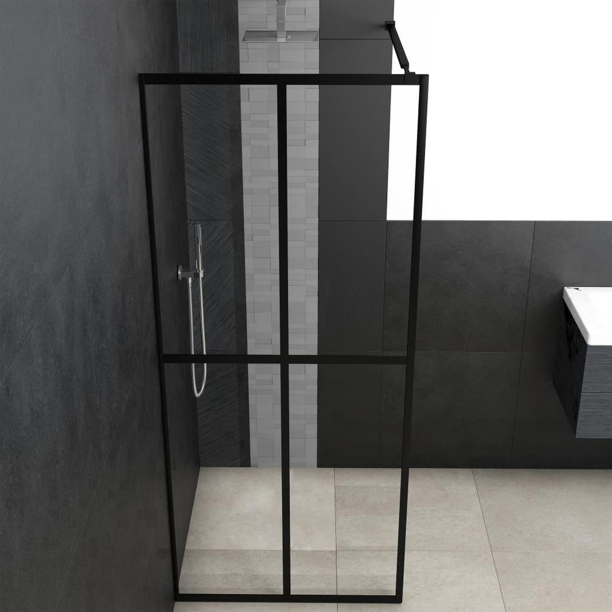 Voir la diapositive 3 : VIDAXL Ecran de douche Verre trempe transparent 90x195 cm