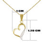Voir la diapositive 4 : L'ATELIER D'AZUR Collier - Pendentif Or Jaune Coeur Serti de Zirconiums - Chaine Dorée