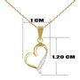 Voir la diapositive 4 : L'ATELIER D'AZUR Collier - Pendentif Or Jaune Coeur Serti de Zirconiums - Chaine Dorée