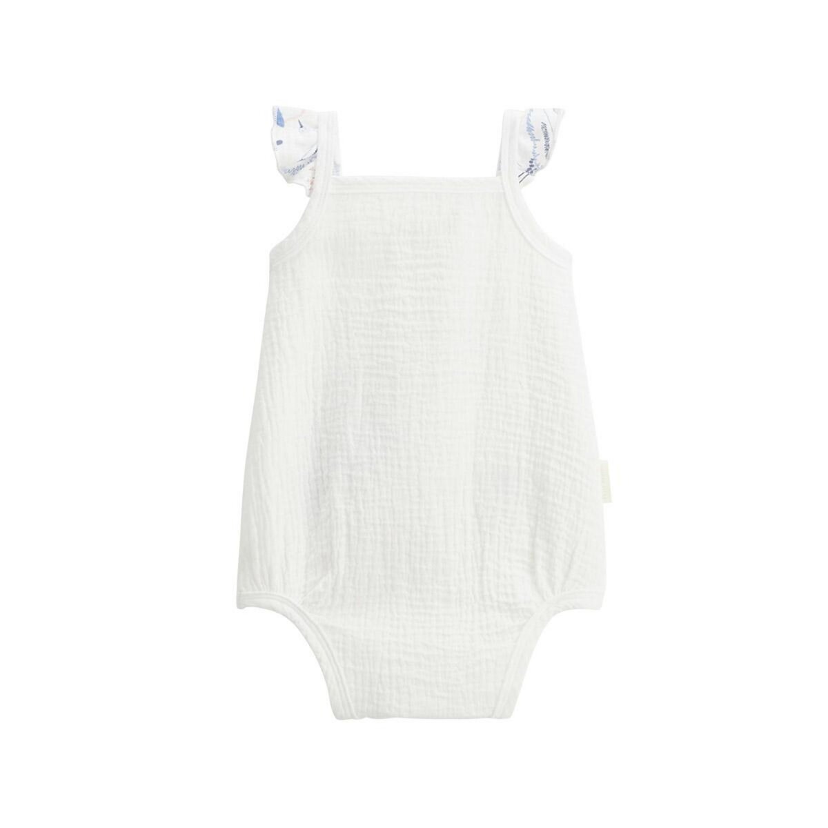 Petit Béguin Lot de 2 bodies bébé à bretelles en gaze de coton Tiana