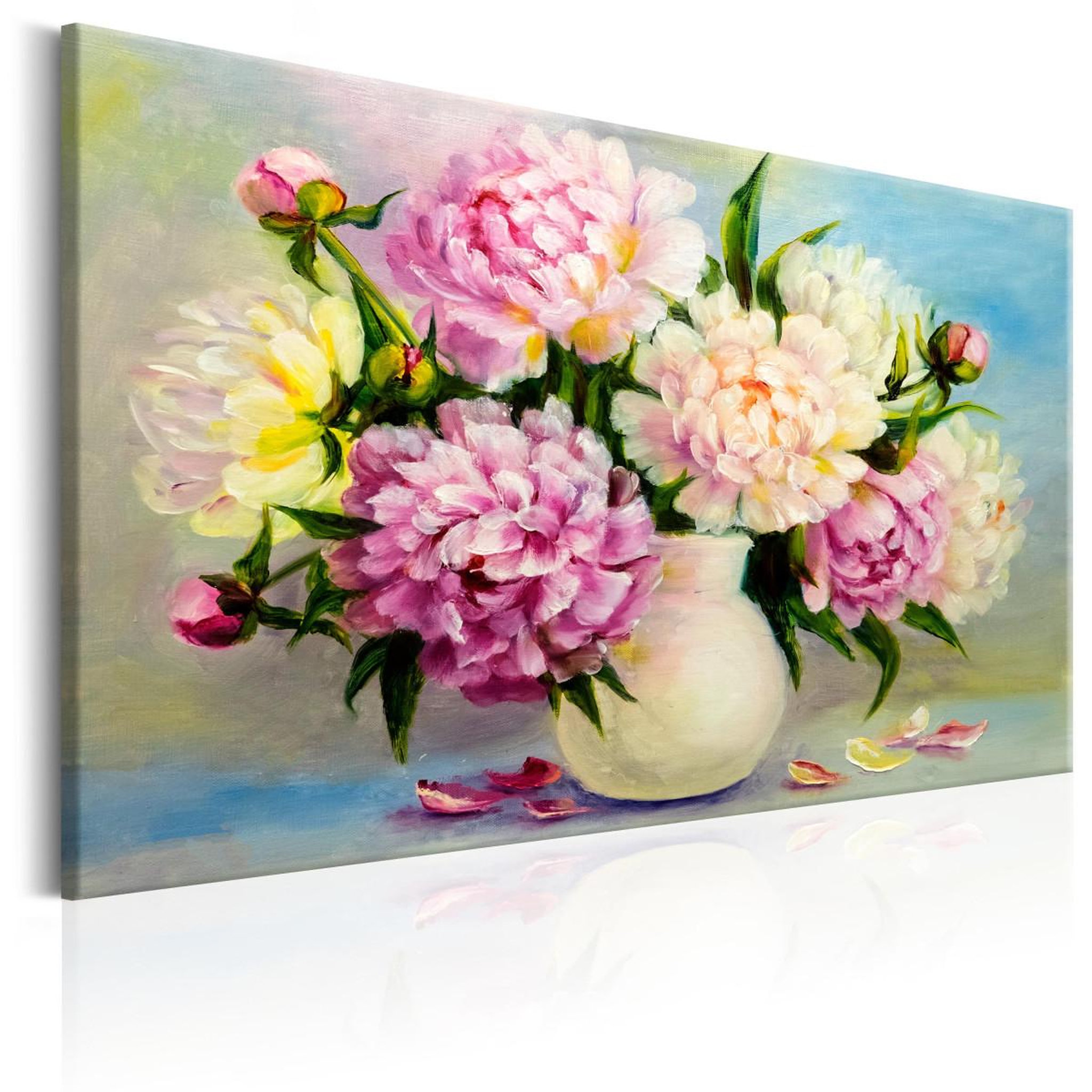 Paris Prix Tableau imprimé  peonies : bouquet of happiness. Coloris disponibles : Multicolore