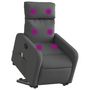 Voir la diapositive 3 : VIDAXL Fauteuil de massage inclinable Gris fonce Tissu