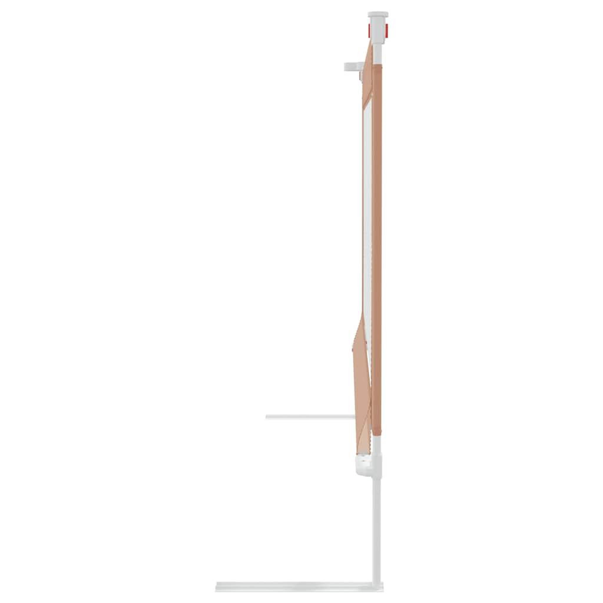 Voir la diapositive 5 : VIDAXL Barriere de securite de lit d'enfant Taupe 140x25 cm Tissu