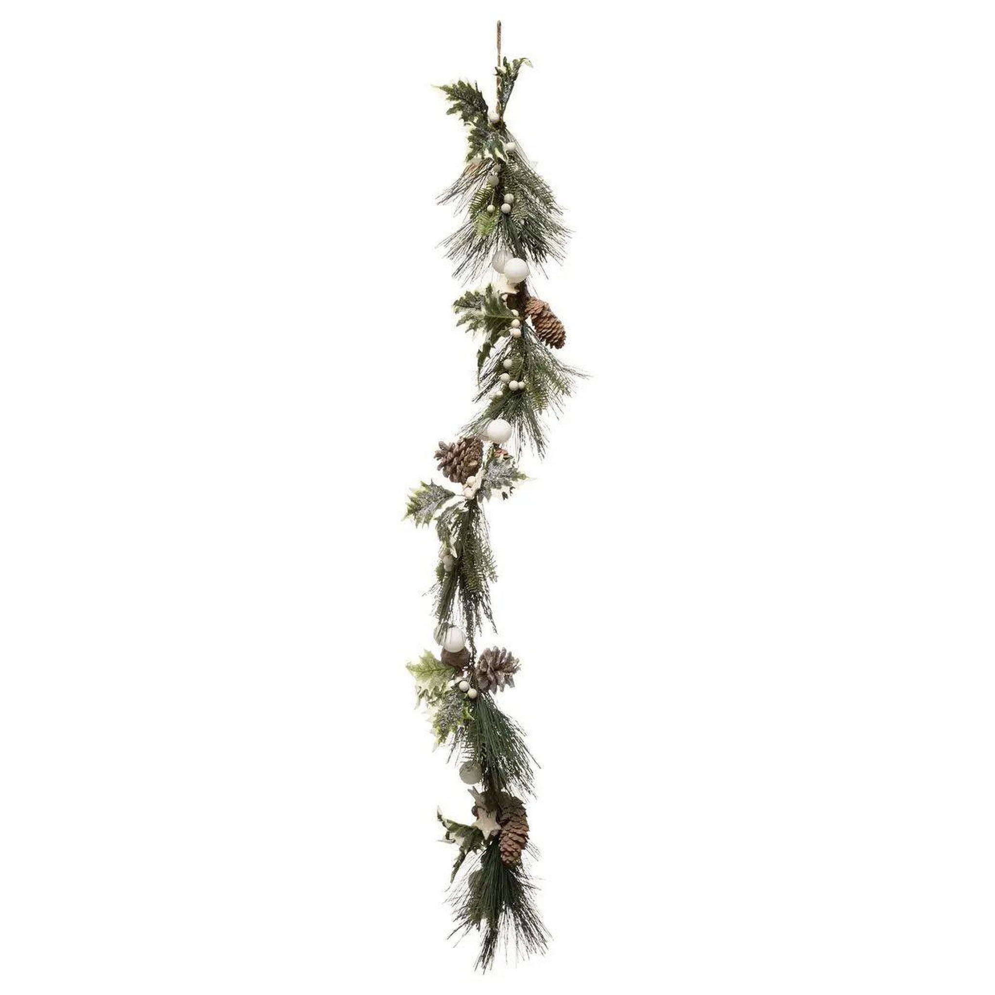 ATMOSPHERA Guirlande de noël  douceur des neiges  100cm vert