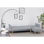 Voir la diapositive 4 : CONCEPT USINE Canapé d'angle réversible et convertible 4 places en tissu gris GRACE