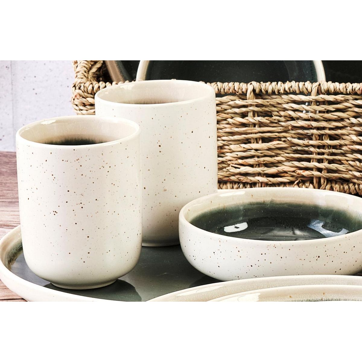 BJORN Mug OXYGEN 30cl - 6 pièces - Vert de gris