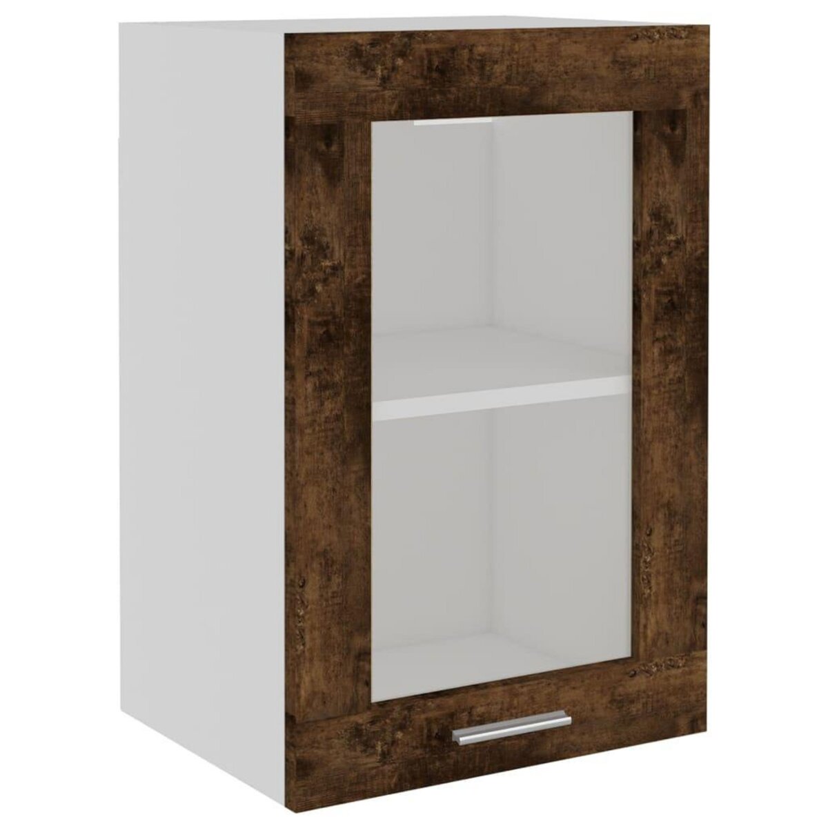 VIDAXL Armoire en verre suspendue Chene fume 40x31x60 cm