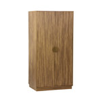 SWEEEK Dressing décor bois de manguier rainuré 2 portes - 90 x 59 x 179.5 cm - Celian