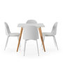 Voir la diapositive 3 : VS VENTA-STOCK Ensemble table 80x80 cm et 4 chaises de salle à manger Kana Blanc