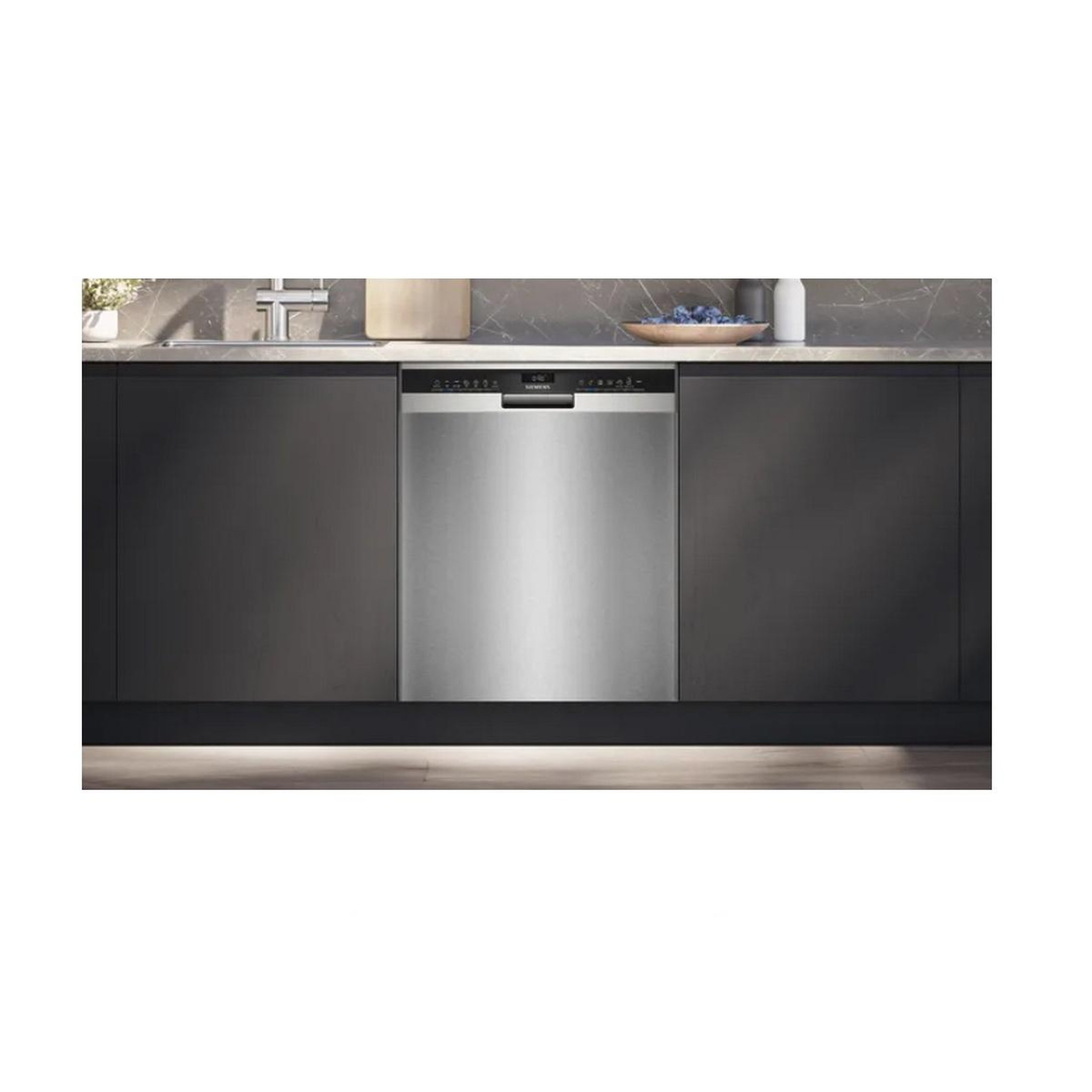 Voir la diapositive 5 : Siemens Lave-vaisselle 60cm 14couverts 42db intégrable sous plan acier brossé - sn43hi01ms