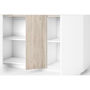 Voir la diapositive 5 : HOMIFAB Buffet 3 portes blanc et effet bois 130 cm - Josie