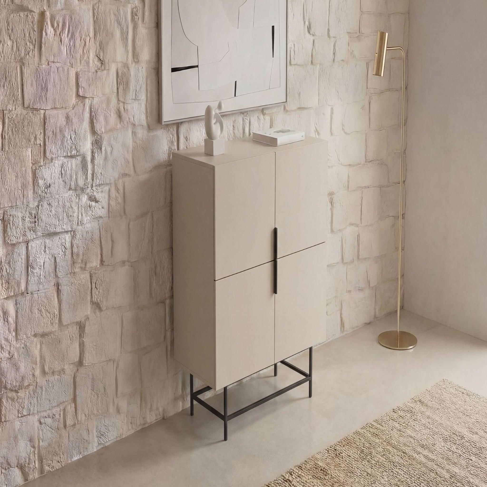 Voir la diapositive 6 : CASANOVA PARIS Soma - commode 4 portes 100cm en mélamine