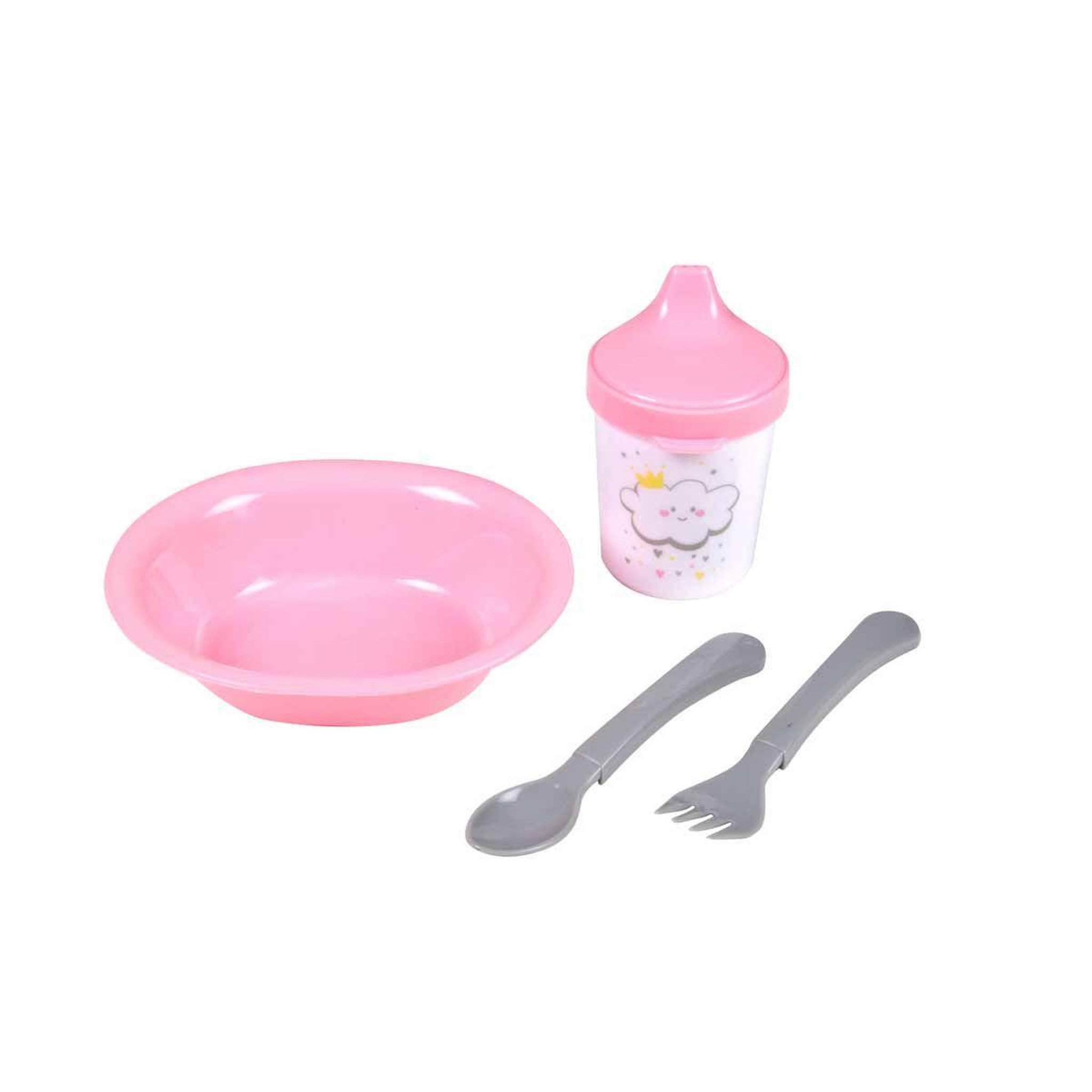HOMEA Coffret repas 4 pièces pour bébé  ciel  rose
