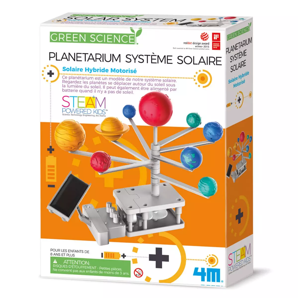 4M - Kidz Labs Kit de fabrication Green Science : Planètarium système solaire